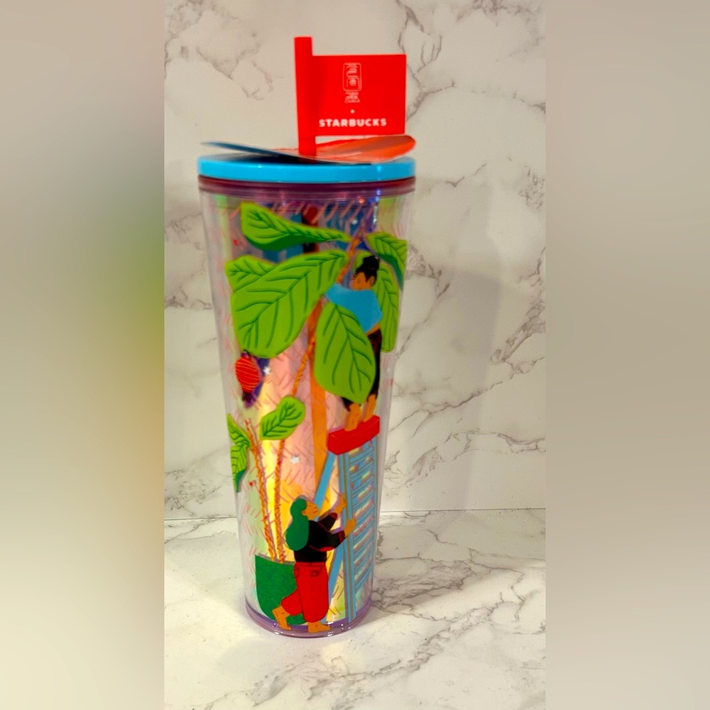 NWT New Starbucks Mon Yee Chau Venti Cold Cup Artists Edition 24oz Tumbler